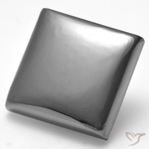 Hematites Gris plateado natural de 26.32 ct, Cuadrado, Opaco