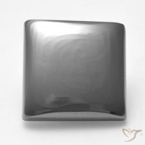 18.53ct Natural Gris plateado Hematites, Cuadrado, Opaco