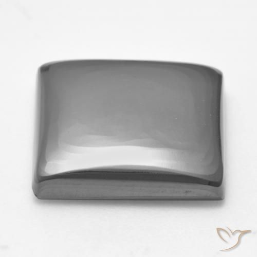 Hematites Gris plateado natural de 18.53 ct, Cuadrado, Opaco