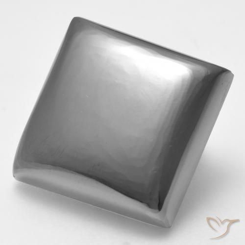 Hematites Gris medio natural de 26.41 ct, Cuadrado, Opaco