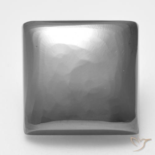 27.58ct Natural Gris plateado Hematites, Cuadrado, Opaco