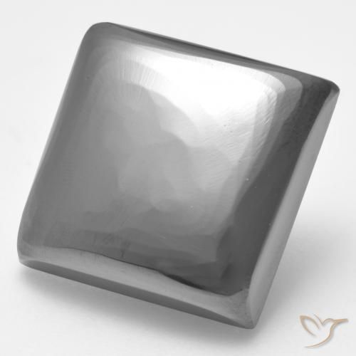 Hematites Gris plateado natural de 27.58 ct, Cuadrado, Opaco