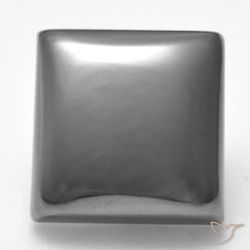 26.28ct Natural Gris plateado Hematites, Cuadrado, Opaco