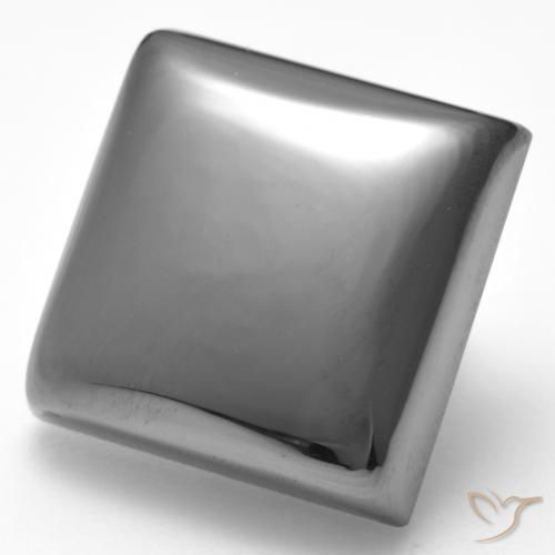 Hematites Gris plateado natural de 26.28 ct, Cuadrado, Opaco