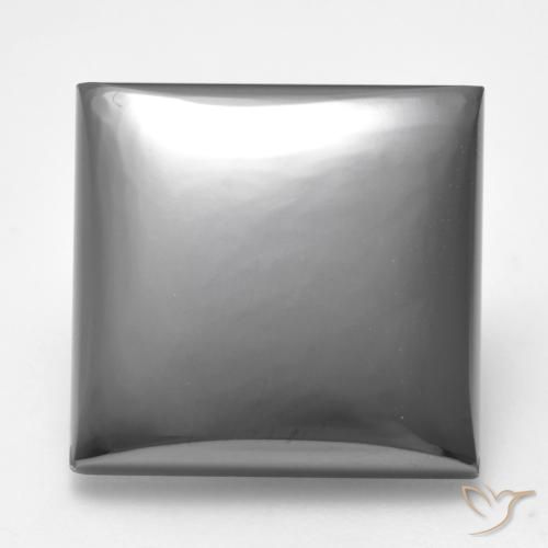 26.57ct Natural Gris plateado Hematites, Cuadrado, Opaco
