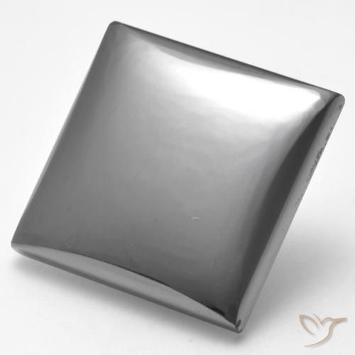 Hematites Gris plateado natural de 26.57 ct, Cuadrado, Opaco