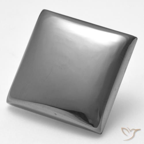 Hematites Gris plateado natural de 28.19 ct, Cuadrado, Opaco