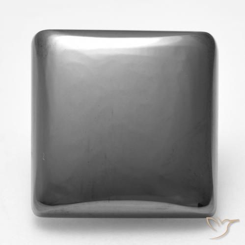 Hematites Gris plateado natural de 19.04 ct, Cuadrado, Opaco