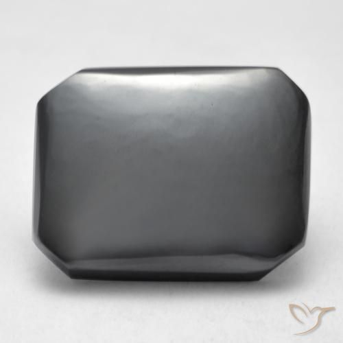 14.86ct Natural Verde medio Hematites, corte esmeralda, Opaco
