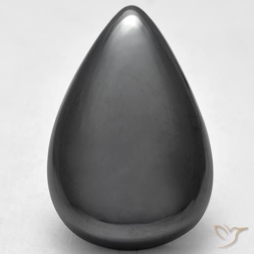 29.82ct Natural Verde medio Hematites, En forma de pera, Opaco