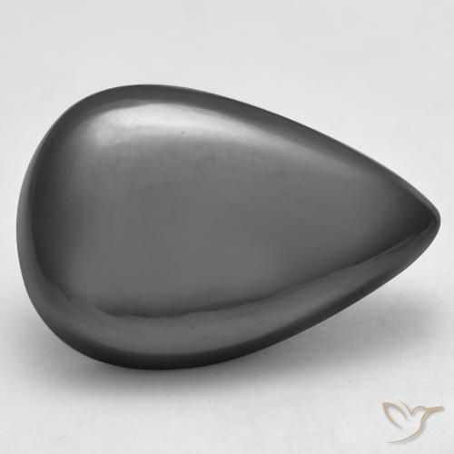 Hematites Verde medio natural de 29.82 ct, En forma de pera, Opaco