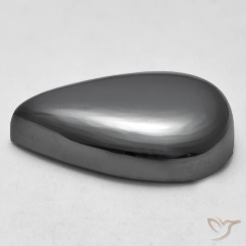 Hematites Verde medio natural de 29.82 ct, En forma de pera, Opaco