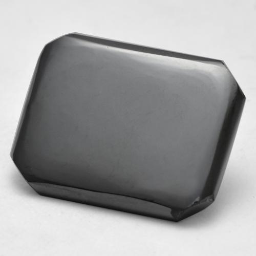 Hematites Verde medio natural de 13.49 ct, corte esmeralda, Opaco