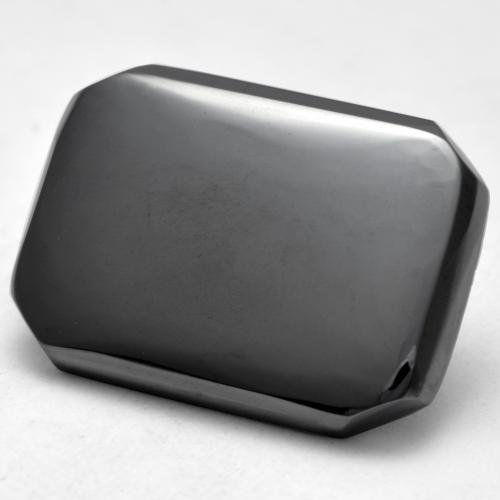 Hematites Verde medio natural de 17.73 ct, corte esmeralda, Opaco