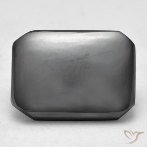 16.40ct Natural Verde medio Hematites, corte esmeralda, Opaco