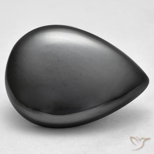 Hematites Verde medio natural de 33.56 ct, En forma de pera, Opaco