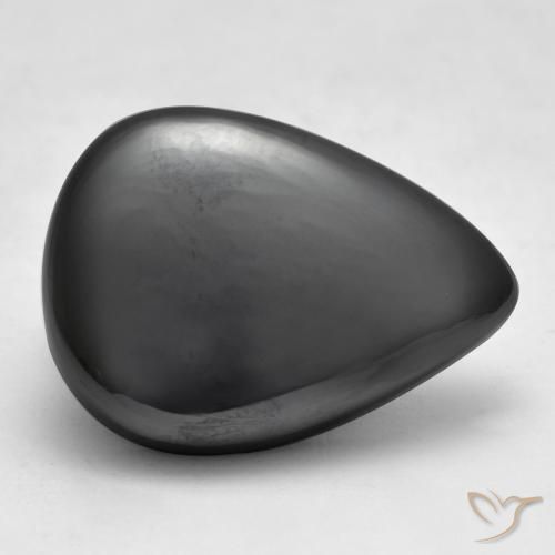 Hematites Verde medio natural de 26.62 ct, En forma de pera, Opaco