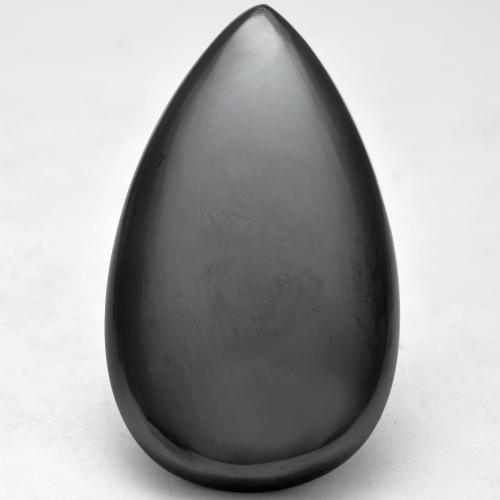 Hematita gris natural de 41,46 ct, en forma de pera, opaco