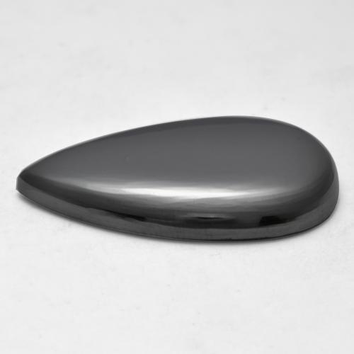 Hematita gris natural de 41,46 ct, en forma de pera, opaco
