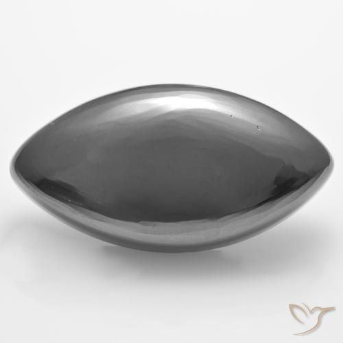 25.43ct Natural Gris plateado Hematites, Marquesa, Opaco