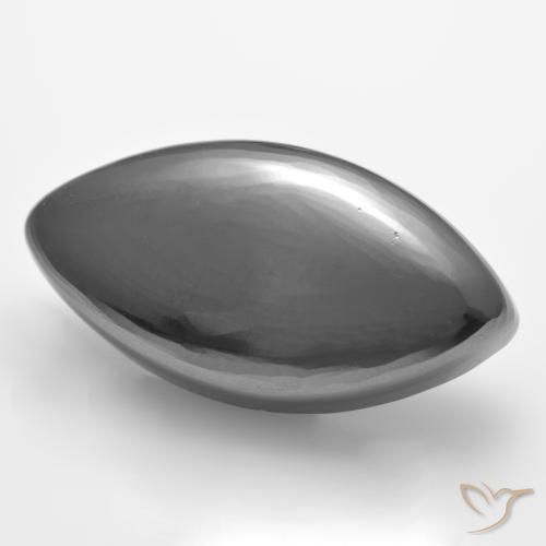Hematites Gris plateado natural de 25.43 ct, Marquesa, Opaco