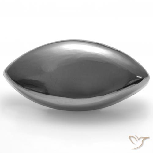 26.89ct Natural Gris medio Hematites, Marquesa, Opaco