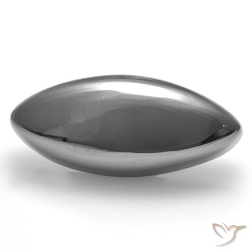 21.54ct Natural Gris plateado Hematites, Marquesa, Opaco