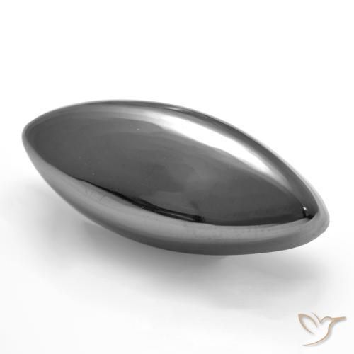 Hematites Gris plateado natural de 21.54 ct, Marquesa, Opaco