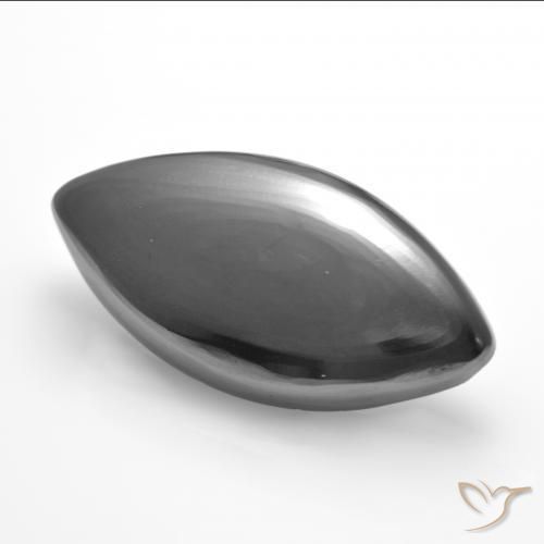Hematites Gris plateado natural de 14.97 ct, Marquesa, Opaco