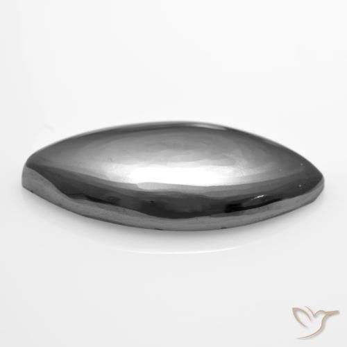 Hematites Gris plateado natural de 14.97 ct, Marquesa, Opaco