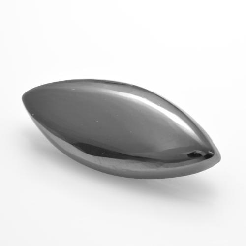 Hematita gris natural de 8,98 ct, marquesa, opaco