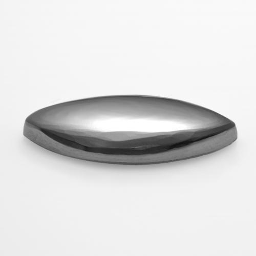 Hematita gris natural de 8,98 ct, marquesa, opaco