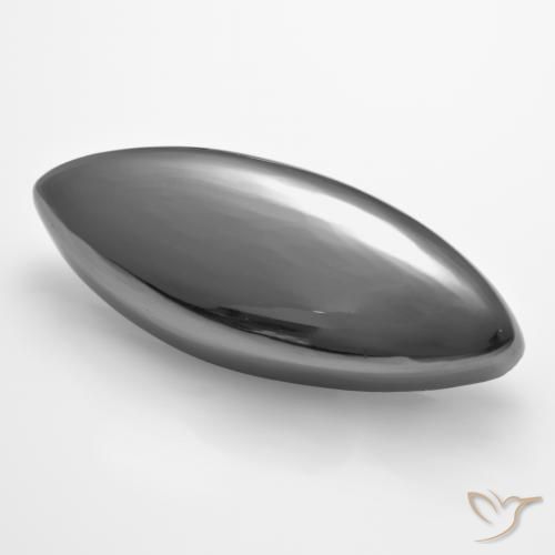 Hematites Gris plateado natural de 28.67 ct, Marquesa, Opaco