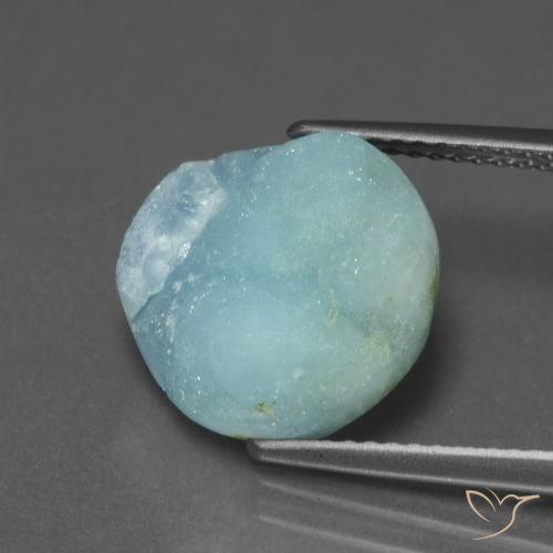 7.46ct Natural Verde azulado claro Hemimorfita Druzy, Elegante, Opaco