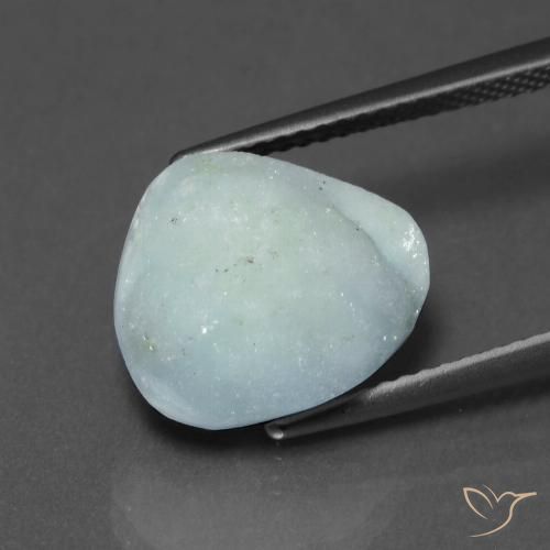 7.67ct Natural Verde-azul pálido Hemimorfita Druzy, Elegante, Opaco