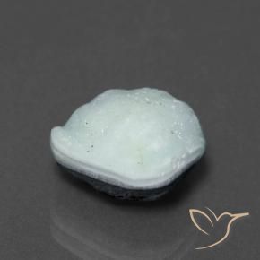 Hemimorfita Druzy Verde-azul pálido natural de 7.67 ct, Elegante, Opaco