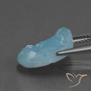 Hemimorfita Druzy Azul agua natural de 7.82 ct, Elegante, Opaco