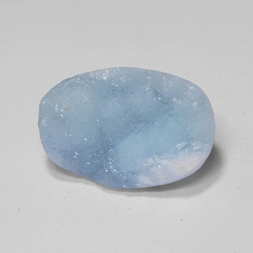 Hemimorfita Druzy Azul claro natural de 7.98 ct, Forma elegante, Opaco