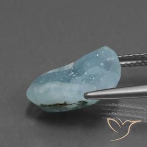 Hemimorfita Druzy Verde azulado claro natural de 7.52 ct, Elegante, Opaco