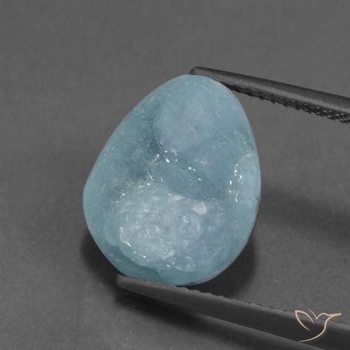 7.55ct Natural Verde azulado claro Hemimorfita Druzy, Elegante, Opaco