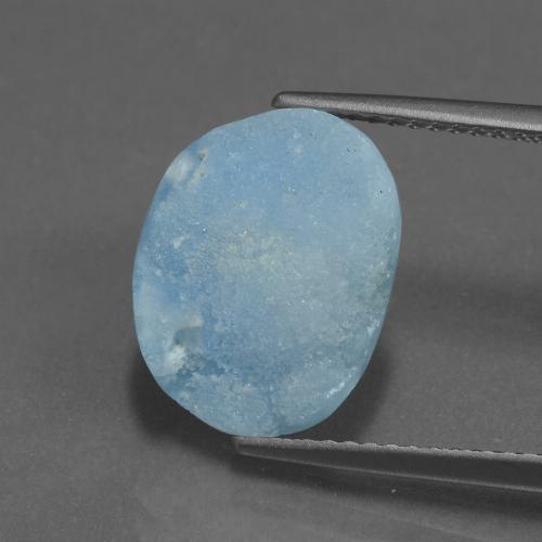 Hemimorfita Druzy Azul azur eléctrico natural de 6.52 ct, Forma elegante, Opaco