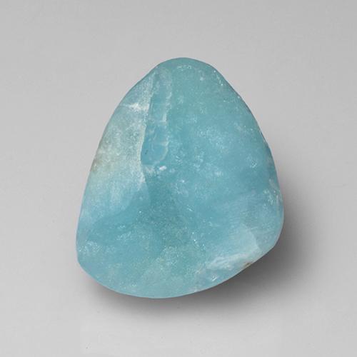 Drusa de hemimorfita azul natural de 8,65 ct, forma elegante, opaco