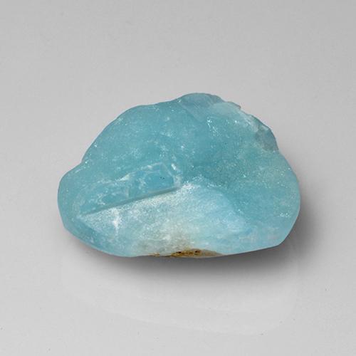 Drusa de hemimorfita azul natural de 8,65 ct, forma elegante, opaco