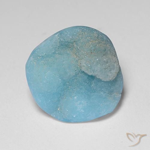 Hemimorfita Druzy Celeste natural de 8.28 ct, Elegante, Opaco