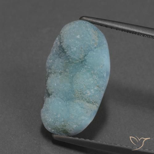 7.06ct Natural Verde azulado claro Hemimorfita Druzy, Elegante, Opaco