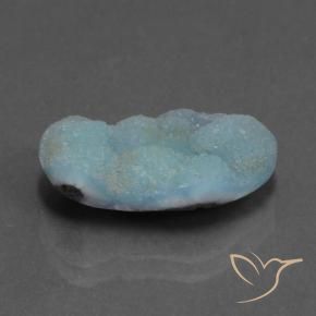 Hemimorfita Druzy Verde azulado claro natural de 7.06 ct, Elegante, Opaco