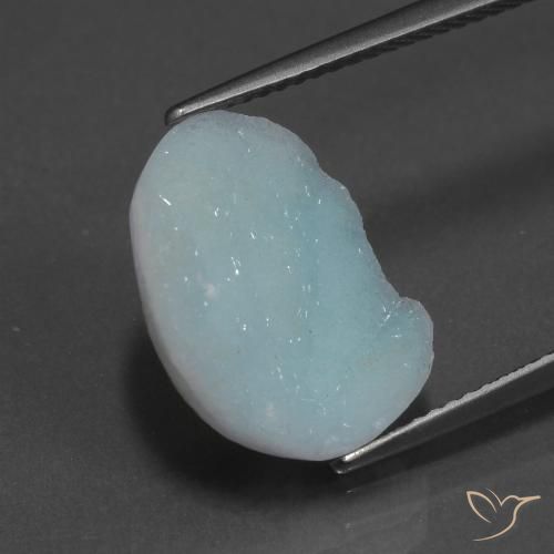 7.18ct Natural Verde-azul claro Hemimorfita Druzy, Elegante, Opaco