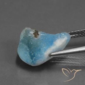 Hemimorfita Druzy Azul azur eléctrico natural de 6.82 ct, Elegante, Opaco