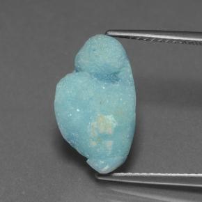 Hemimorfita Druzy Verde azulado natural de 4.33 ct, Forma elegante, Opaco