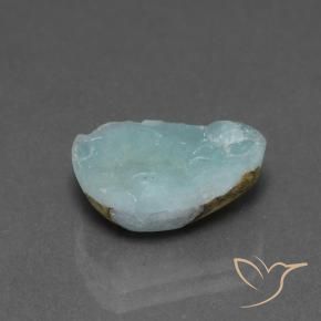 Hemimorfita Druzy Verde azulado claro natural de 5.43 ct, Elegante, Opaco